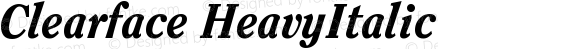 Clearface HeavyItalic