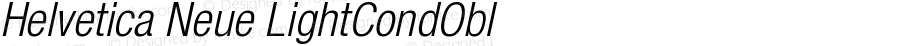 Helvetica 47 Light Condensed Oblique