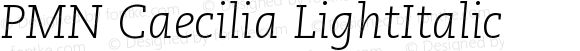 PMN Caecilia 46 Light Italic