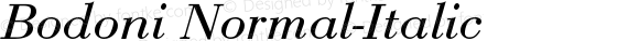 Bodoni Normal-Italic