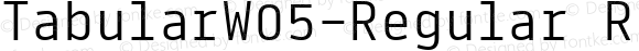 Tabular W05 Regular