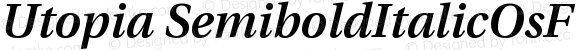 Utopia Semibold Italic with Oldstyle Figures