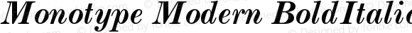 Monotype Modern BoldItalic Version 001.000
