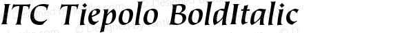 ITC Tiepolo Bold Italic