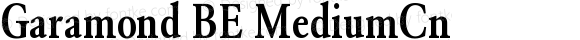 Garamond BE Medium Condensed