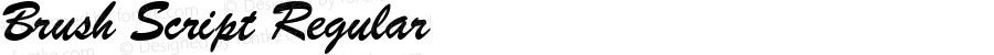 Brush Script Regular Version 003.001