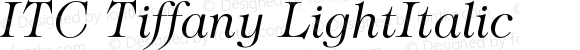 ITC Tiffany LightItalic