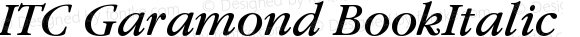 ITC Garamond Book Italic