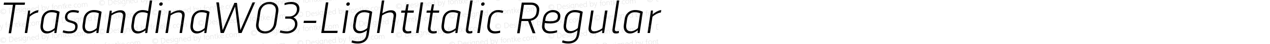 Trasandina W03 Light Italic