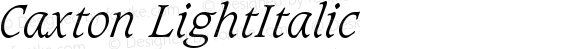 Caxton LightItalic