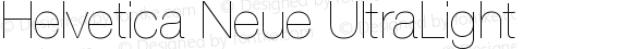 Helvetica Neue UltraLight