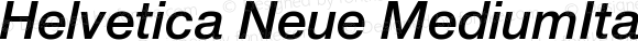 Helvetica Neue MediumItalic