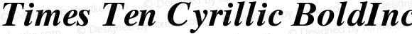 Times Ten Cyrillic BoldInclined