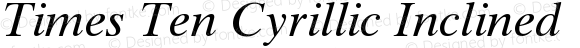 Times Ten Cyrillic Inclined