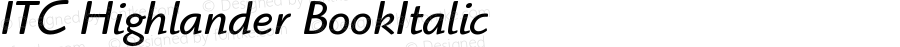 ITC Highlander Book Italic