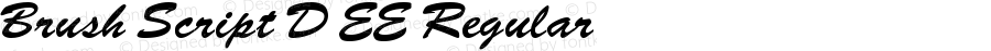 Brush Script D EE Regular Version 001.005