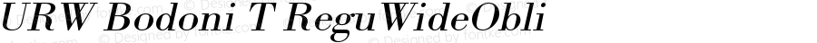 URW Bodoni T Regular Wide Oblique