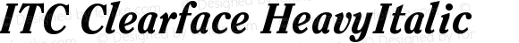 ITC Clearface HeavyItalic