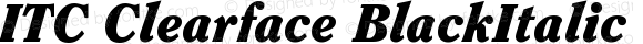 ITC Clearface BlackItalic