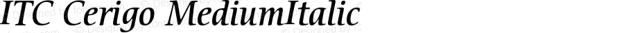 ITC Cerigo Medium Italic