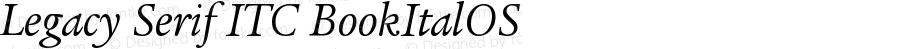 Legacy Serif ITC Book Italic OS