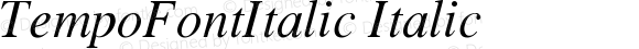 TempoFontItalic Italic