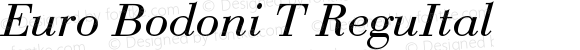 Euro Bodoni T Regular Italic