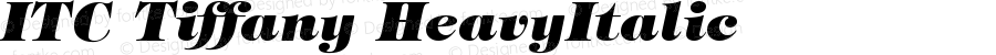 ITC Tiffany Heavy Italic