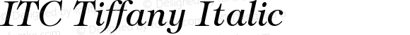 ITC Tiffany Medium Italic