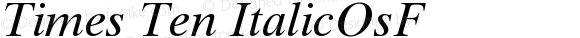 Times Ten Italic Oldstyle Figures