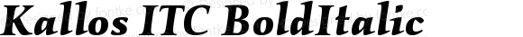 Kallos ITC Bold Italic