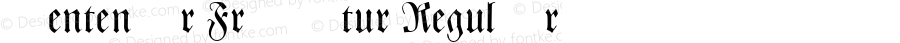 Zentenar Fraktur Regular Macromedia Fontographer 4.1 3/7/97