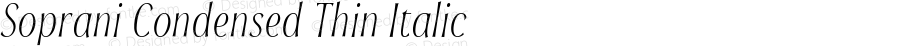 Soprani Condensed Thin Italic