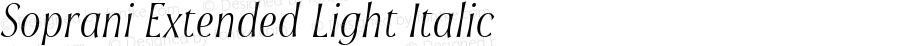 Soprani Extended Light Italic