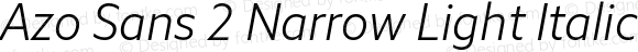 Azo Sans 2 Narrow Light Italic