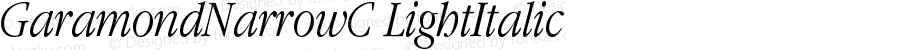 ITC Garamond Narrow Light Italic Cyrillic