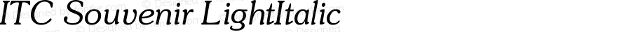 ITC Souvenir Light Italic