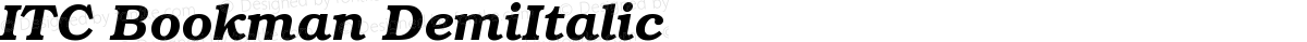 ITC Bookman DemiItalic