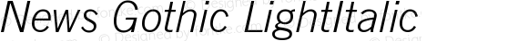 News Gothic LightItalic