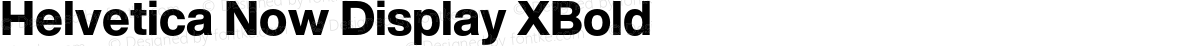 Helvetica Now Display XBold