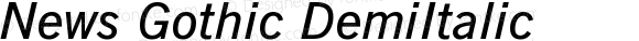 News Gothic DemiItalic