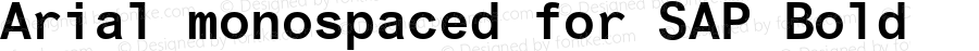 Arial monospaced for SAP Bold Version 1.0 - November 1998