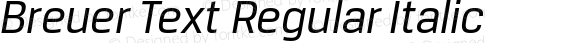 Breuer Text Regular Italic