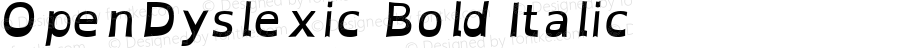 OpenDyslexic Bold Italic