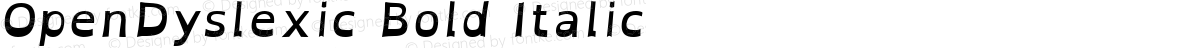 OpenDyslexic Bold Italic