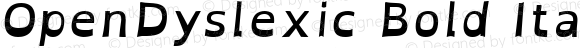 OpenDyslexic Bold Italic