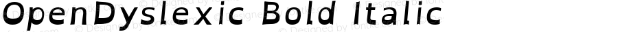 OpenDyslexic Bold Italic