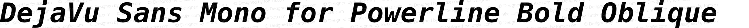 DejaVu Sans Mono Bold Oblique for Powerline