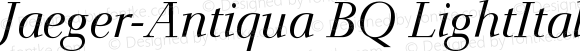 Jaeger-Antiqua BQ LightItalic