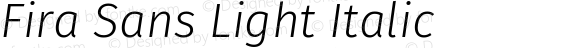 Fira Sans Light Italic